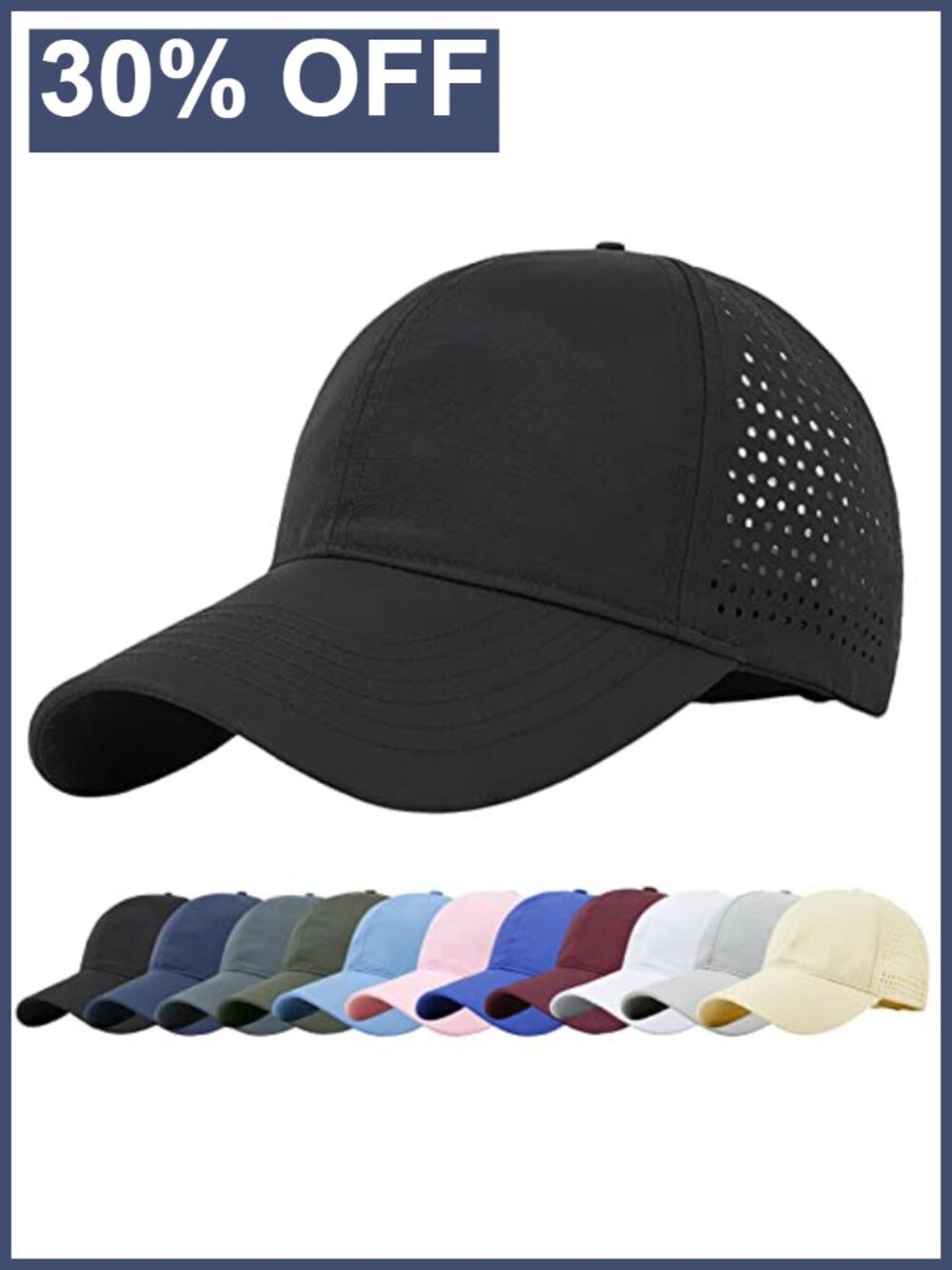 Quick Dry Nylon Baseball Cap Mesh Athletic Running Trucker Hat Hiking